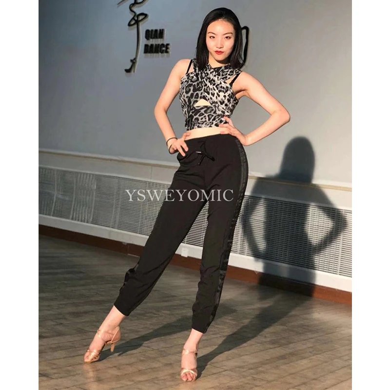 

Quick-drying Ballroom Latin Dance Pants For Women Clothes For Salsa Samba Dance Costumes Performance Practice Wear Clothes