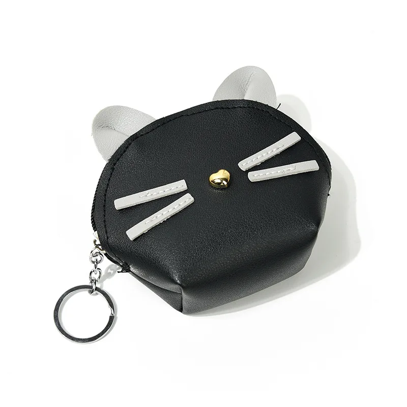 XZP кошка Кошельки для монет для женщин ПУ кошелек маленький милый мультфильм Чехлы для карт и ключей сумка Деньги сумки для девочек Дамская сумочка дети