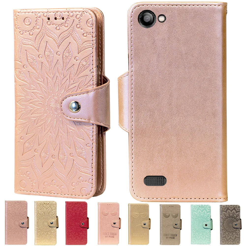 

Embossing Stand Flip PU Leather wallet Case Cover For Fly Nimbus 16 (FS459) Phone Cases