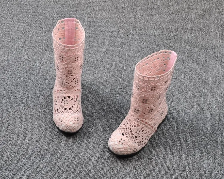 A241) Классическая детская обувь, летние сапоги для девочек, вязаная детская обувь, модные сетчатые ботинки для девочек