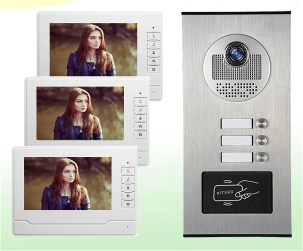 

7 Inch 1V3 Wired Intercom Video Door Phone With Access Control Function