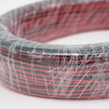 10/20/50/100 м/лот, 2pin красный черный кабель, луженая медь 22AWG, ПВХ изолированный провод, с кабелем электронного управления, LED кабель