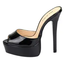 Hey Si MeyPlus: 40-48 Buckle Sandals 16 cm Red wedges bottoms Crossdresser pumps Peep toe wedding platform women’s shoes HSM-F2