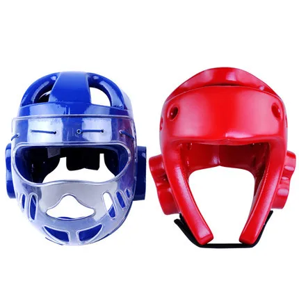 

Adult child Taekwondo Helmet Karate Dobok Kickboxing Sanda Head Protection with face mask capacete ITF WTF Training Protector