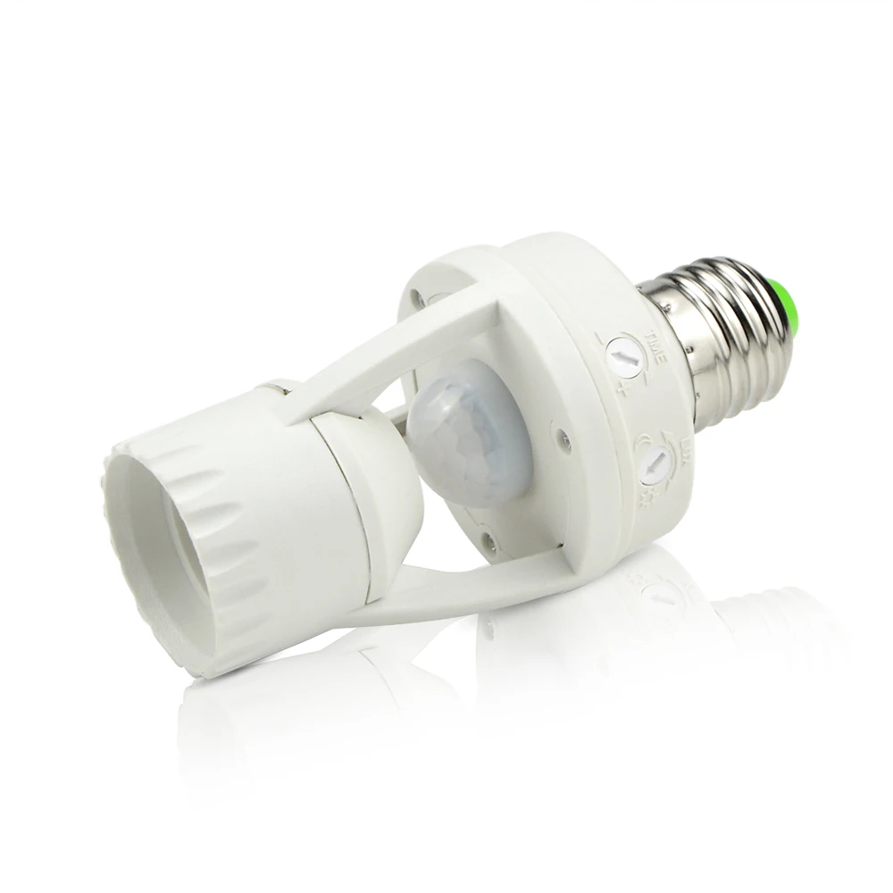 Светодиодный светильник инфракрасный датчик движения из PIR переключатель 100-240 в E27 база светодиодный лампочка умный переключатель Детекторы переключатель лампочка розетка конвертер