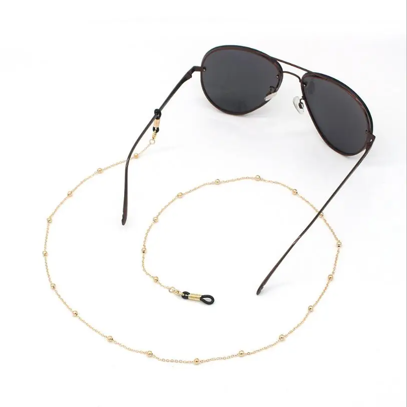 Модные очки для чтения с цепочкой для женщин, металлические солнцезащитные очки, шнуры из бисера, ремешок для очков, фиксатор для очков золотого и серебряного цвета
