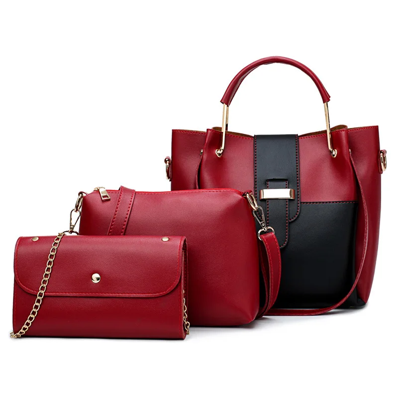 Новое поступление композитная сумка Pu сумки& сумки через плечо повседневные женские кожаные сумки Bolsos Mujer Sac A основной M8816