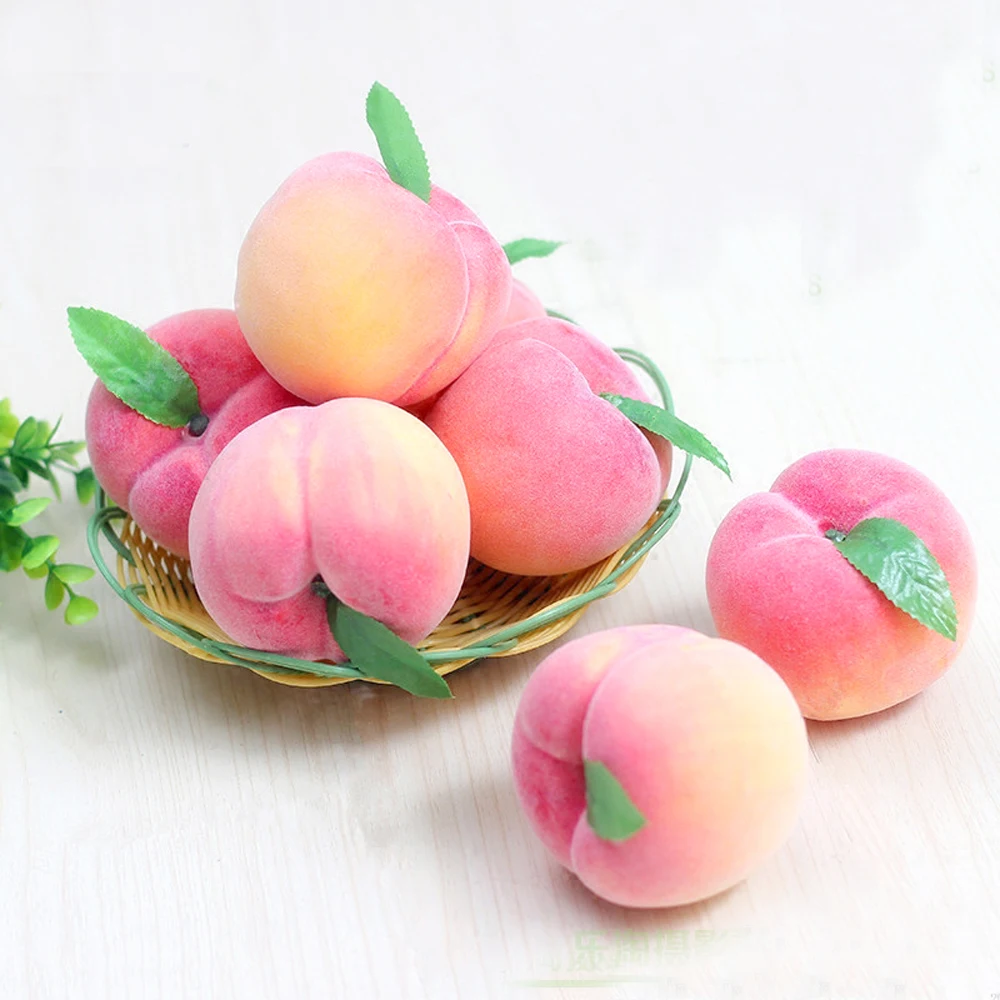 

10pcs 8cm size artificial fruit Plastic Fake Fruit artifical peach fruit&artificial fake simulated peach