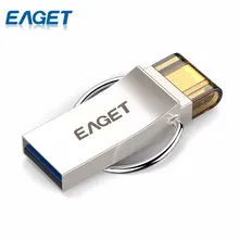 Eaget V90 OTG USB флэш-USB 3.0 64 ГБ 64 г Флеш накопитель флешки Micro USB смартфон Tablet PC интерфейсом USB 3.0 для хранения stick