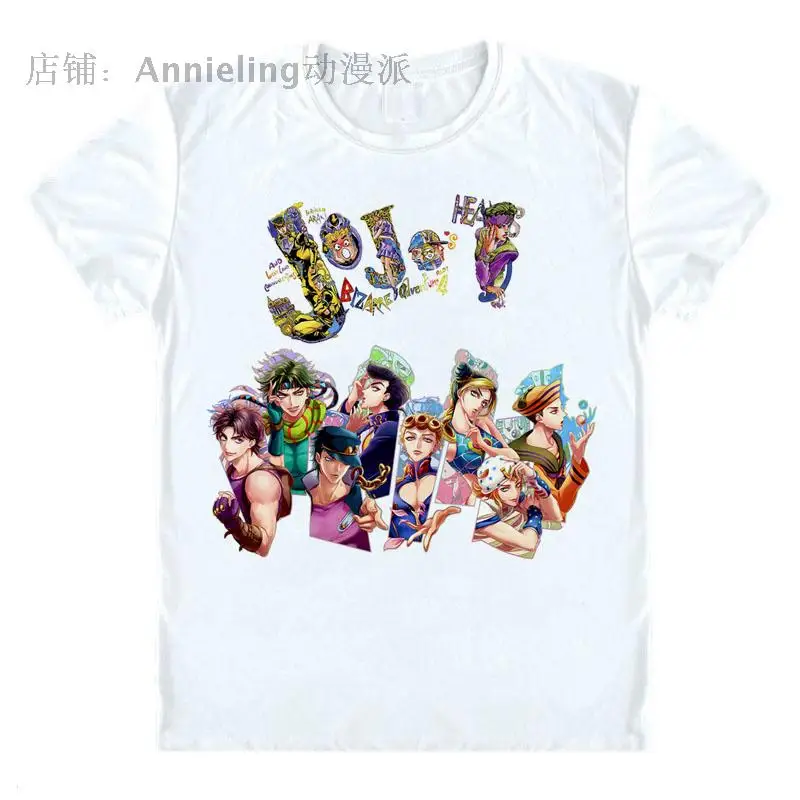 Moe Джоджо футболки для приключений мульти стиль короткий рукав рубашки JoJo no Kimyo na
