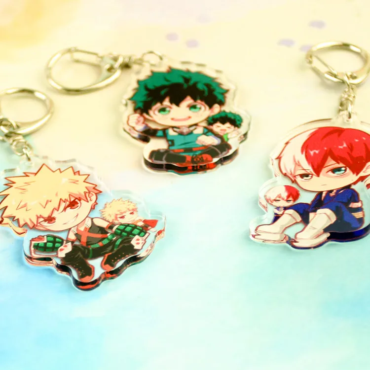 Японский аниме My Hero academic Midoriya Izuku Todoroki Shoto Косплей Kawaii акриловый брелок Подвеска