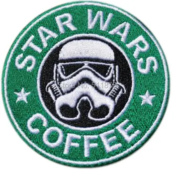 

STAR WARS COFFEE CLONE TROOPERS film Movie TV Series Costume Embroidered iron on patch Rock Punk TRANSFER APPLIQUE