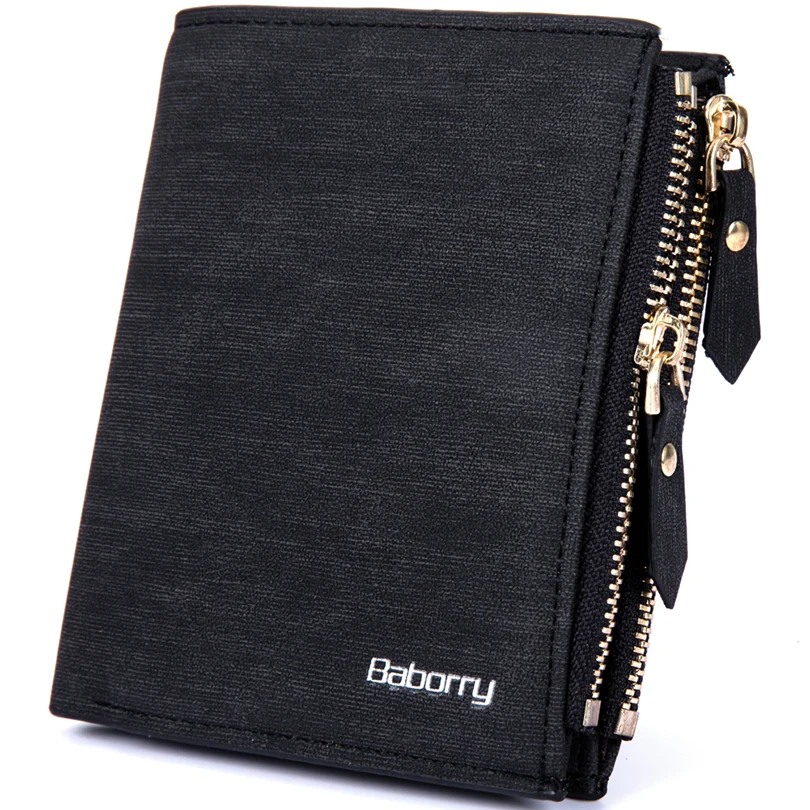 

Wallet men double zipper mulitifunction purse leather wallet men purse credit card holders small card wallet !