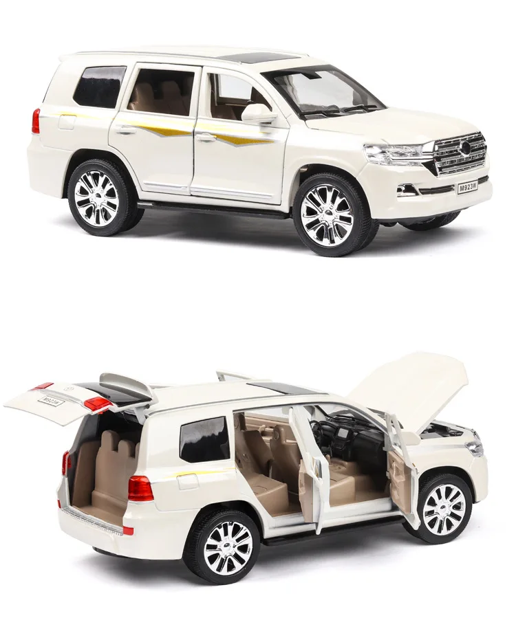 1:24 TOYOTA LAND CRUISER PRADO металлическая модель автомобиля с откидной спинкой для детей подарки на день рождения игрушки