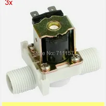 3x1/" BSPP 2 Двусторонняя нейлоновая Пластик Солнечная электромагнитный клапан 12 V N/C Тип для воды воздуха газа 12 v 24 v 220 v