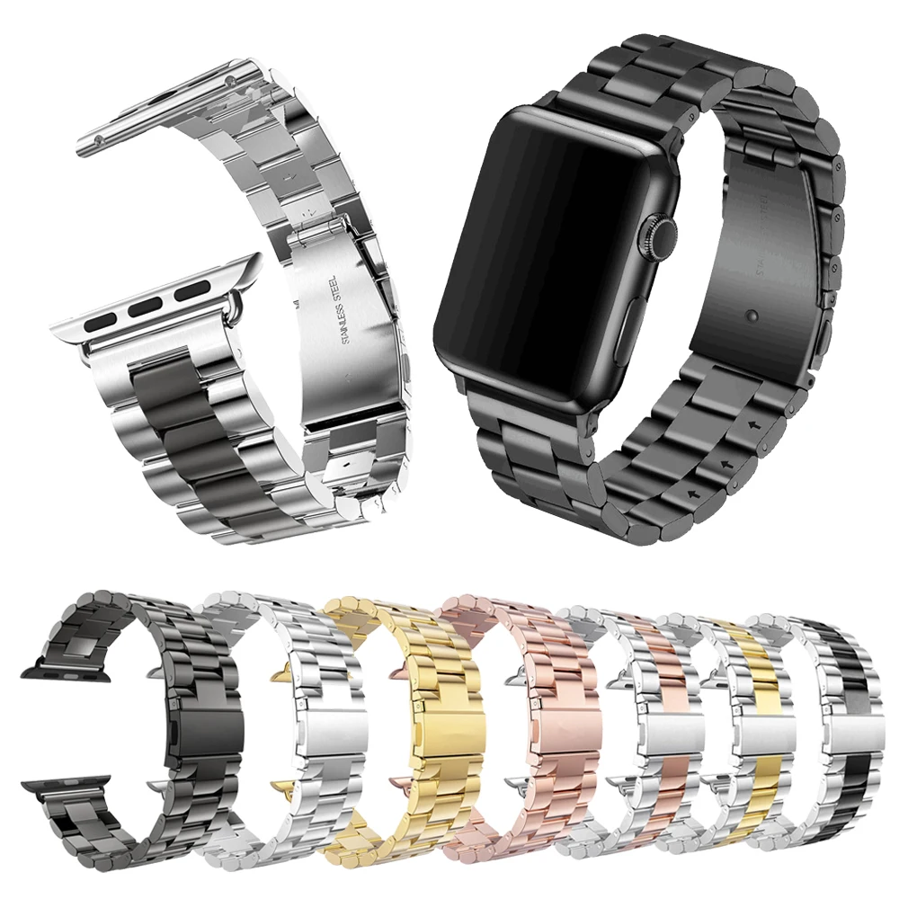 Классический металлический ремешок из нержавеющей стали для Apple Watch 5 44 мм 40 38 42