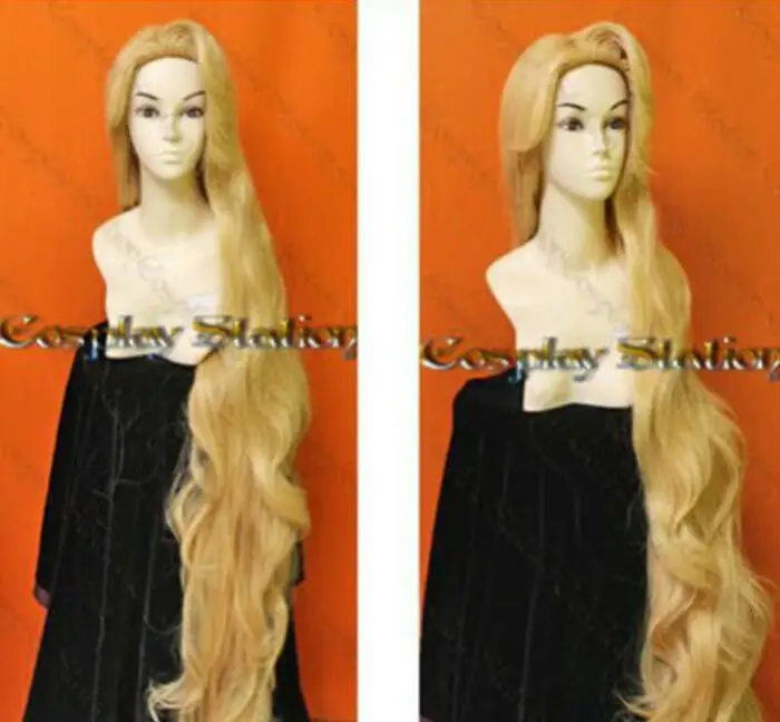 

Wig Rapunzel Custom Styled Wig 150cm Resistance High-temperature Mixed Gold Wig Hair free shipping