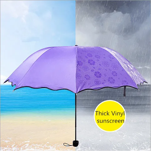 Creative flowering water umbrella UV sunscreen umbrellas Windproof