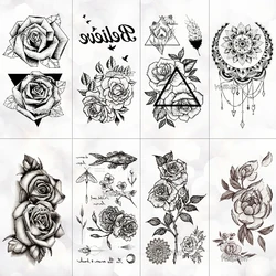New Waterproof Temporary Tattoo sticker old school rose pattern tattoo Water Transfer tattoo flash tattoo
