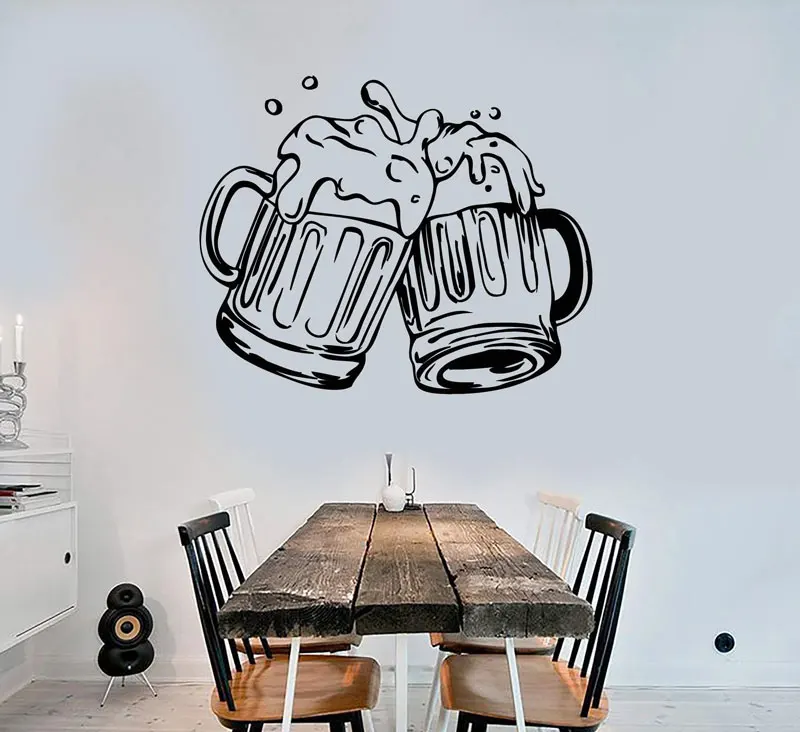 

Vinyl wall applique love wine, retro decorative applique living room dining room decoration beer bar bar sticker JB06