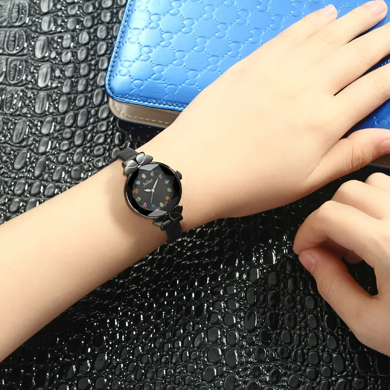 Colorido Cristal Topo Julius Senhora Feminino Relógio Miyota Bonito nó Moda Horas Pulseira de Couro Real das Crianças Presente da Menina Nenhuma Caixa - Image 5