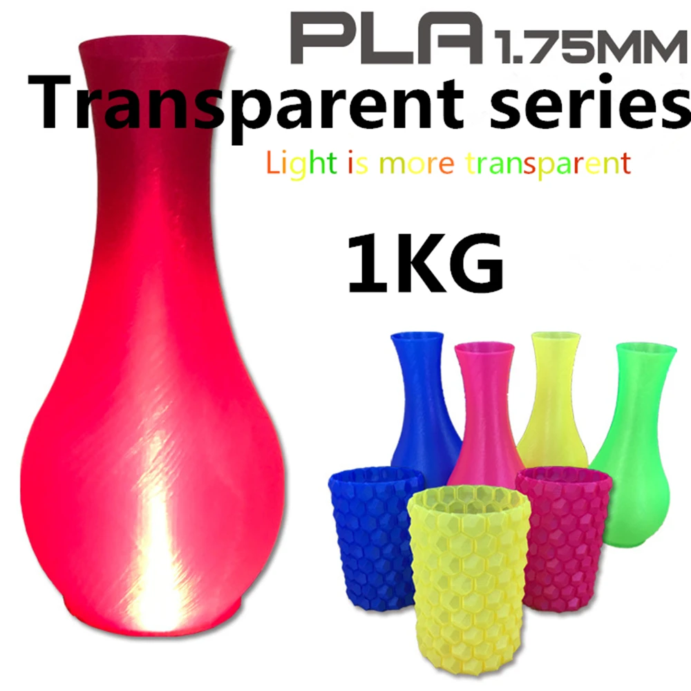 Нить PLA 1 75 мм кг материал для печати прозрачная серия печатающей 3d ручки