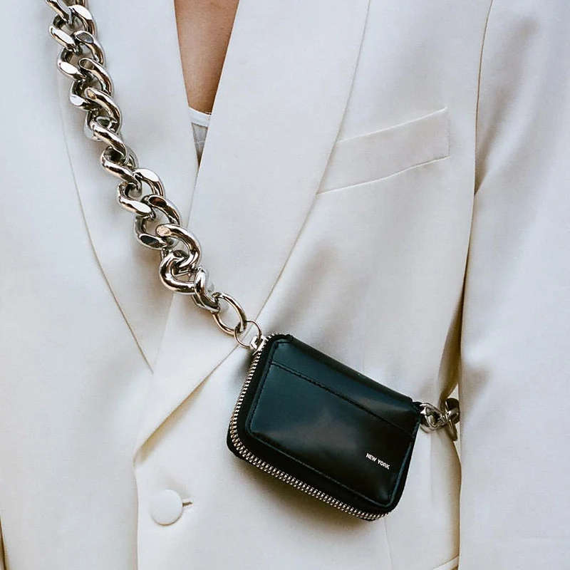 Fashion Personalized large metal chain shoulder strap women handbag ...