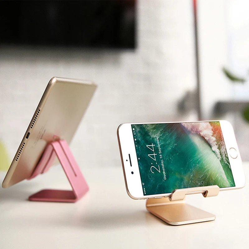 

Mobile phone desktop bracket lazy double folding portable iPad tablet aluminum alloy is a live support frame phone holder