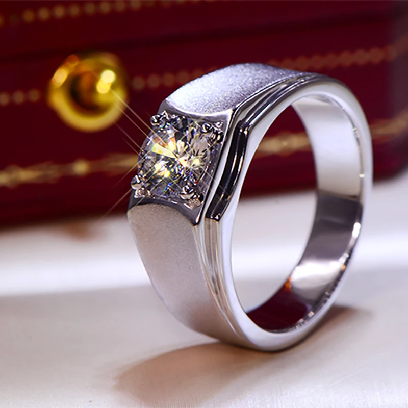 18 К 750Au золото Муассанит Алмаз человек кольцо D Цвет VVS с национальным сертификатом MO-004