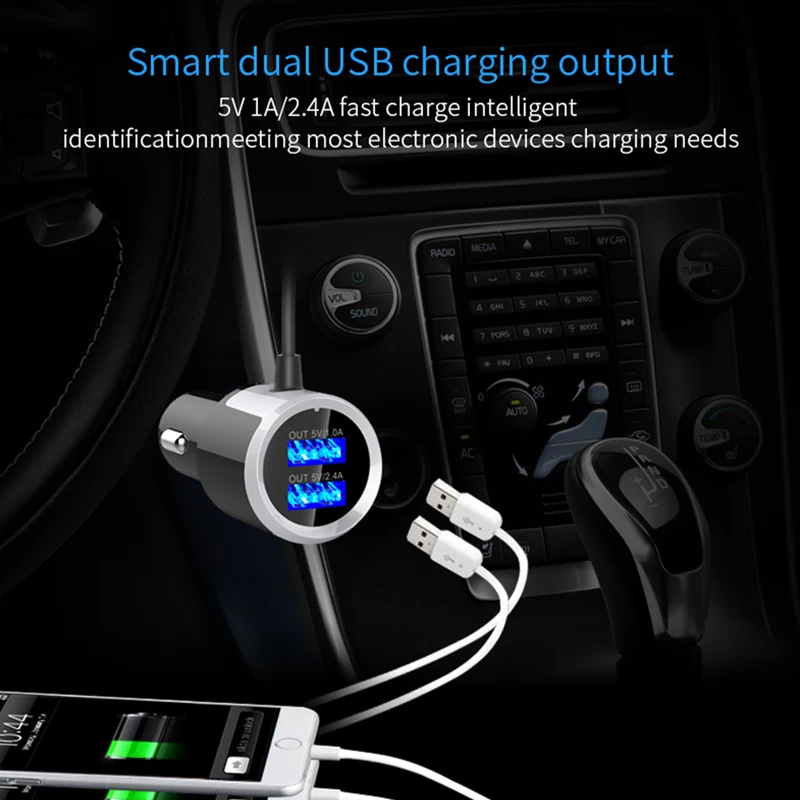 Nulaxy FM Transmitter Anti-slip Wireless Bluetooth Handsfree Car Kit Car Audio MP3 Player FM Modulator With Dual USB Car Charger Nulaxy FM Transmitter Anti-slip Wireless Bluetooth Handsfree Car Kit Car Audio MP3 Player FM Modulator With Dual USB Car Charger