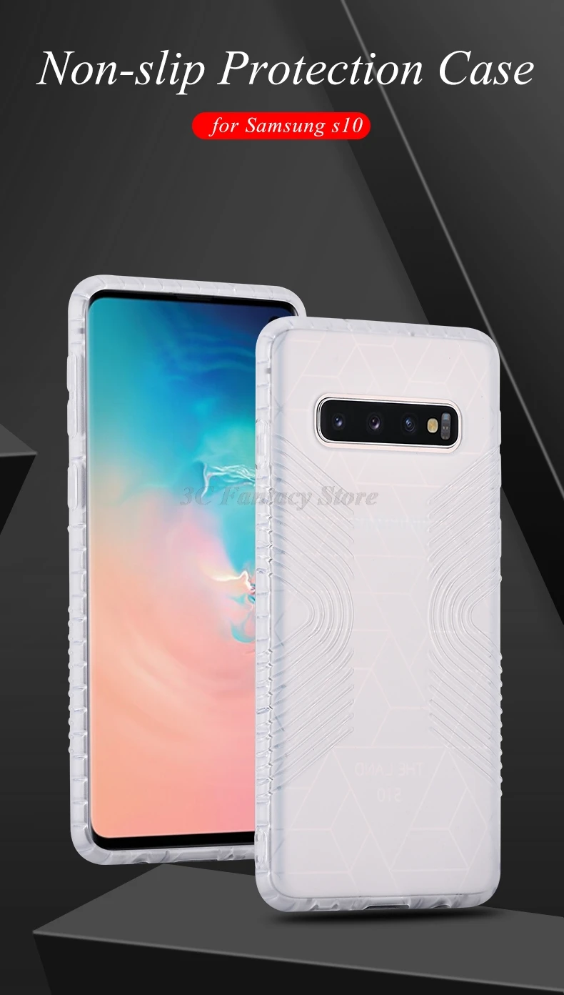 Нескользящий чехол для samsung galaxy Note 10 Plus Note 9 8 S10 lite Plus A50 A70 A40 A30 M10 M20 TPU прозрачный противоударный чехол