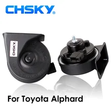 CHSKY tipo de Carro Buzina Caracol Chifre Para Toyota Alphard 2002 a AGORA 12 V 110-129db Auto Chifre Loudness Tempo da Longa Vida De Alta Baixa Klaxon