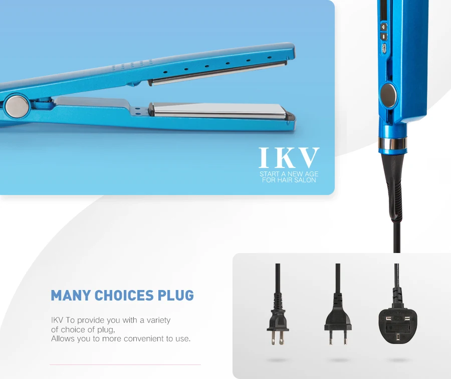 IKV Новое поступление выпрямитель для волос Flat Iron Турмалин Professional выпрямления укладки утюги с аргановым маслом Настой