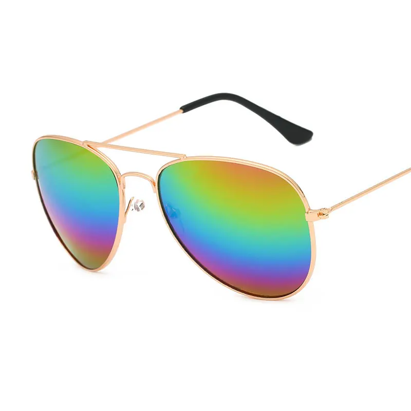 Colorful HUHAITANG, авиационные солнцезащитные очки, мужские, люксовый бренд, пилот, солнцезащитные очки для женщин, фирменный дизайн, солнцезащитные очки для мужчин, s, Винтажные Солнцезащитные очки для мужчин - Цвет линз: Colorful