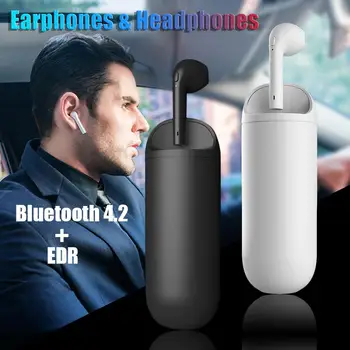 

HBQ-i9 4.2 Wireless Knob Type Capsule Phone Bluetooth Headphones Portable Wireless Earphones With Backup Power For iPhone Xiaomi