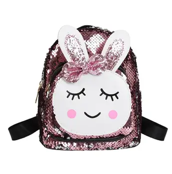

Women Bagpack Personality Creative Rabbit Bag Wild Child Student Bag Cute Shining Mini Backpacks Mochila Nina