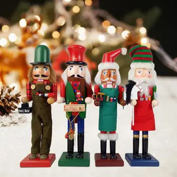 

38CM Christmas Puppets Nutcracker Ornaments Toy Living Room Tabletop Decoration Commit Brave And Forwards Europe Patron Saint