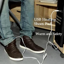 Électrique USB Chauffage Pantoufle D’hiver Pour Le Travail De Bureau Chauffe-pieds Pad Coton Pieds Chauffe-Pied USB Chauffée Pad