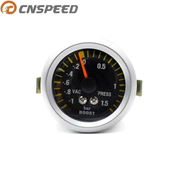 

CNSPEED 2"52mm Auto Turbo Boost Gauge -1~1.5Bar With Sensor Carbon Fiber Face Car Boost Meter White LED Turbo Kit YC100032
