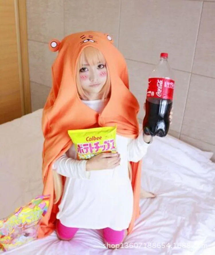 Головка Sankaku Himouto! Костюм для косплея Умару Чан дома плащ и штаны полный
