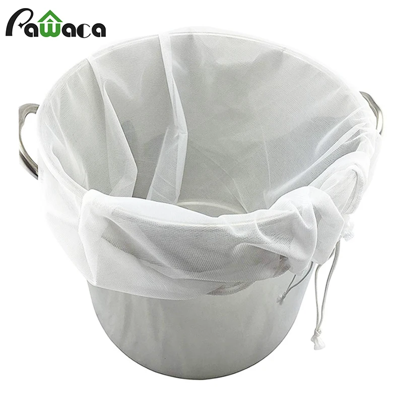 

Extra Large Reusable Drawstring Straining Brew in a Bag Drawstring Mesh Filter Bag Mesh Strainer Bag Food Fruit Bag Kitchen Tool