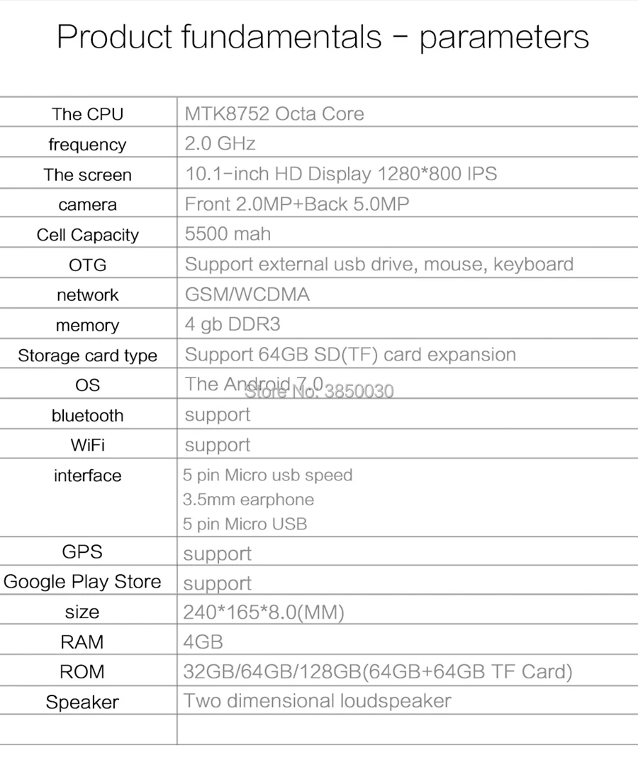 11,11 2.5D Стекло 10 дюймов планшет Android 7,0 Octa Core 4 ГБ Оперативная память 64 ГБ Встроенная память 8 ядер 1280*800 планшеты с IPS-экраном 10,1 + подарок