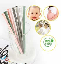 Силиконовая трубочка набор складной портативный соломенная Чистящая щетка набор можно повторно использовать экологически чистая солома