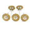 5pcs Brass Wire Brush Round Brushes Disc Brush Pot Brush for Dreme 25MM P2B4 Die Grinder Rotary Electric Tool for Engraver ► Photo 3/4
