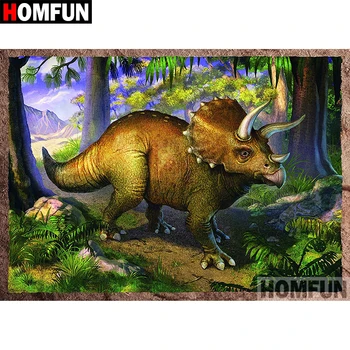 

HOMFUN 5D DIY Diamond Painting Full Square/Round Drill "Animal dinosaur" Embroidery Cross Stitch gift Home Decor Gift A08419