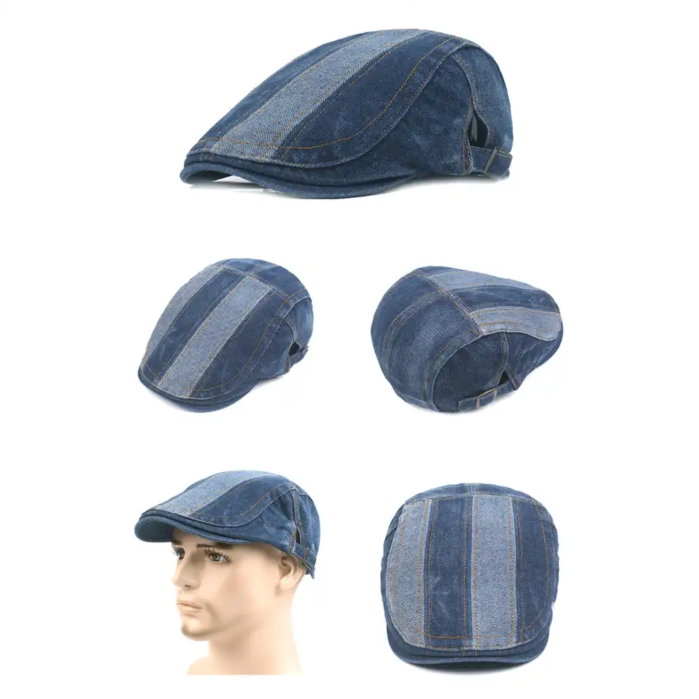 light blue flat cap