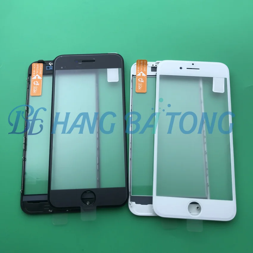 Original 3 in 1 Outer Glass with Middle Frame Bezel+OCA For iPhone 5 5c