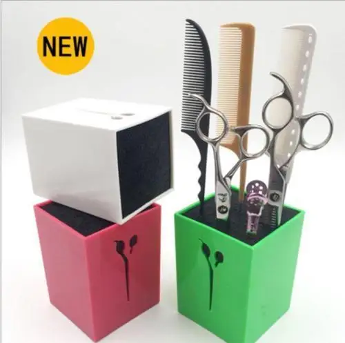 

1Pcs Hairdressing Scissors Comb Clip Socket Container Holder Storage Box Home Office Hair Cutters Scissors Organizer Space Saver