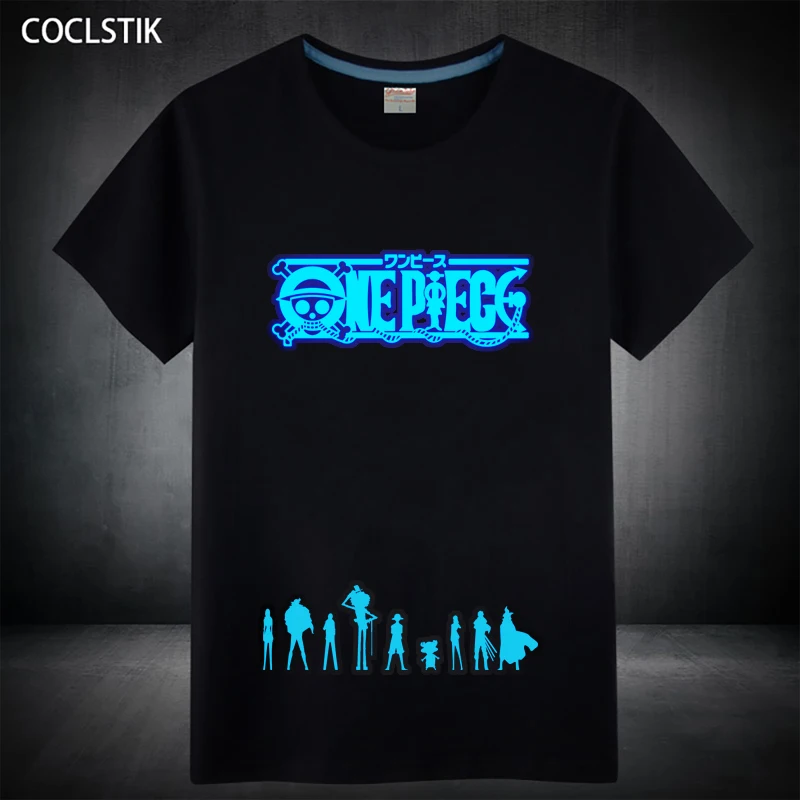 綿100 キッズ メンズ夏蛍光アニメワンピースゾロtシャツ男性カジュアルダーク発光ルフィ子供のtシャツs 5xl T Shirt Men Summershirt T Aliexpress