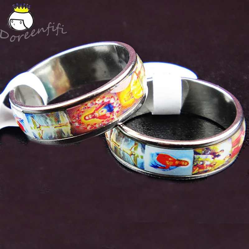 

New Titanium Steel 6m Christian Maria Men's Ring Religion Jewelry Enamel Men Womens Jusus God Deus Cristo Scripture Anillo Rings